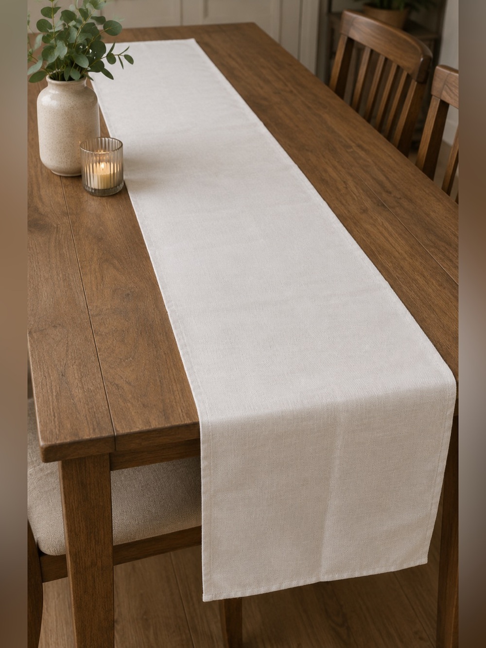 Linen Look Table Runner in Natural